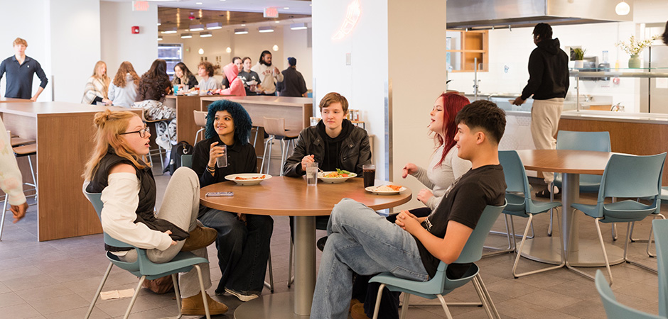 MCLA campus students dining