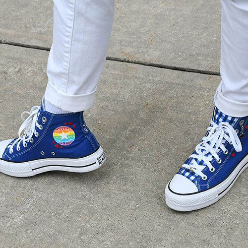 MCLA president in her Chucks