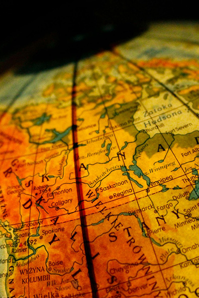 World globe detail