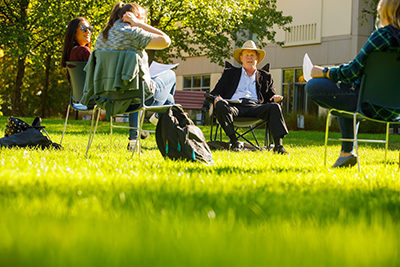 Class on the quad Class on the quad