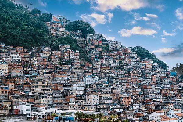 A portion of Rio on the side of a mountain