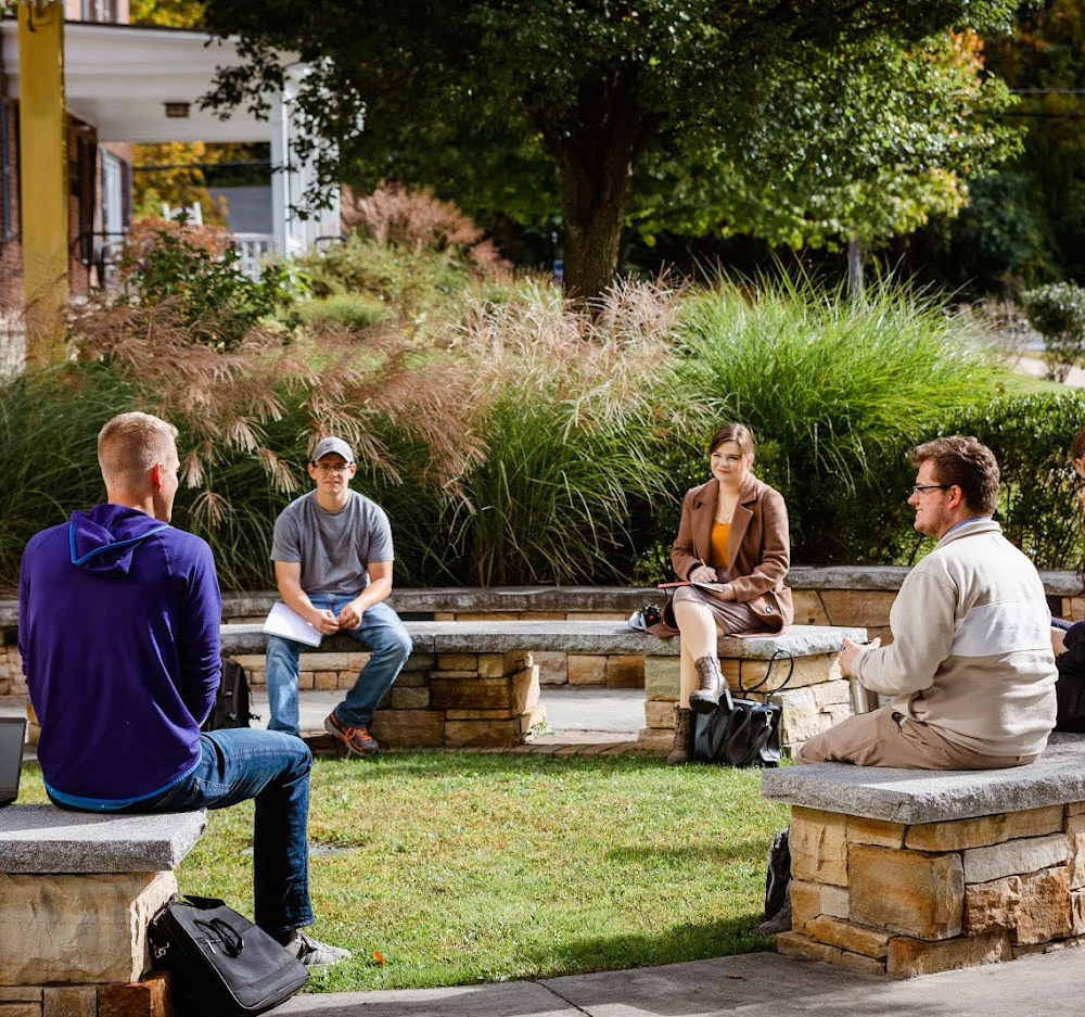 Students in an outdoor class