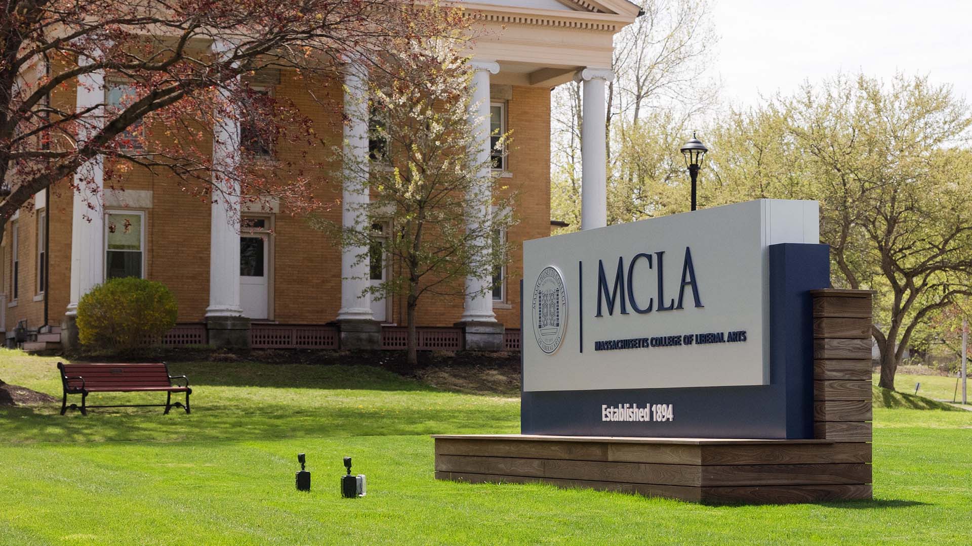 MCLA campus welcome sign